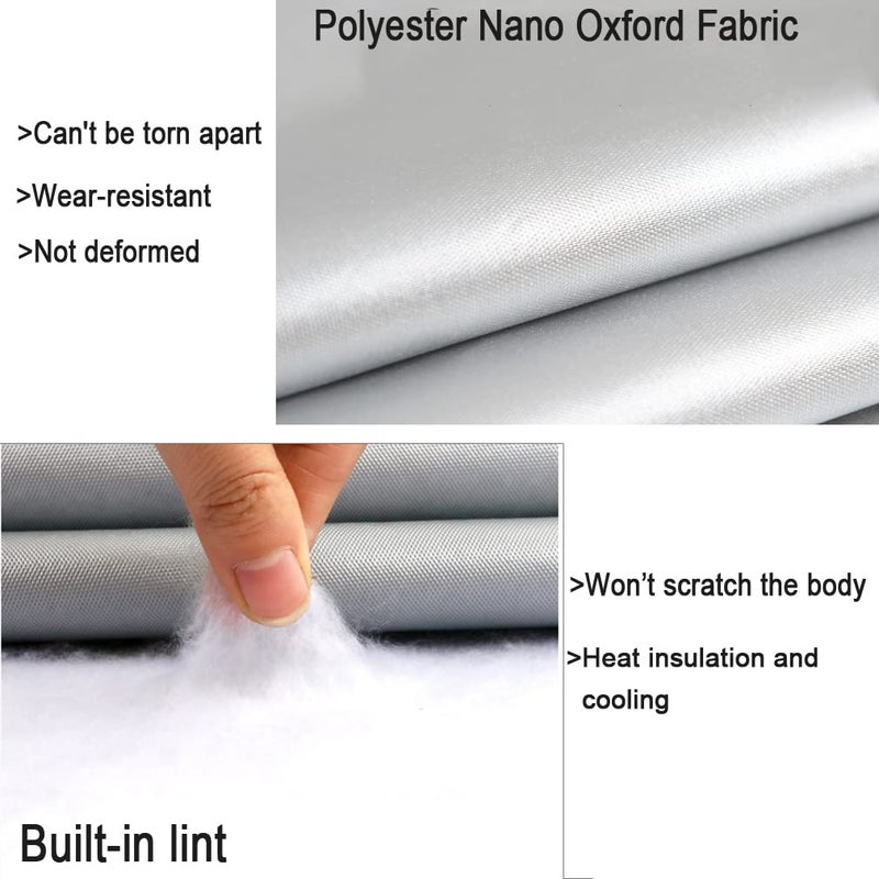 Mallofusa Car Covers Fitted for Smart Fortwo Full Car UV Protection for All Weather Outdoor - Image 5